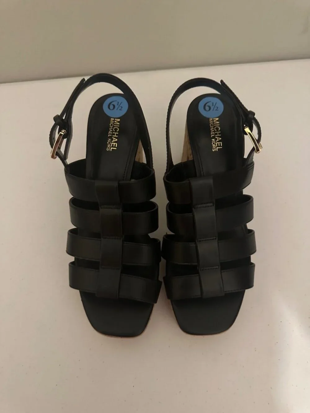 Michael Kors Women's Jagger Studded Strappy Platform Sandals in Black size 6.5 - Picture 2 of 7